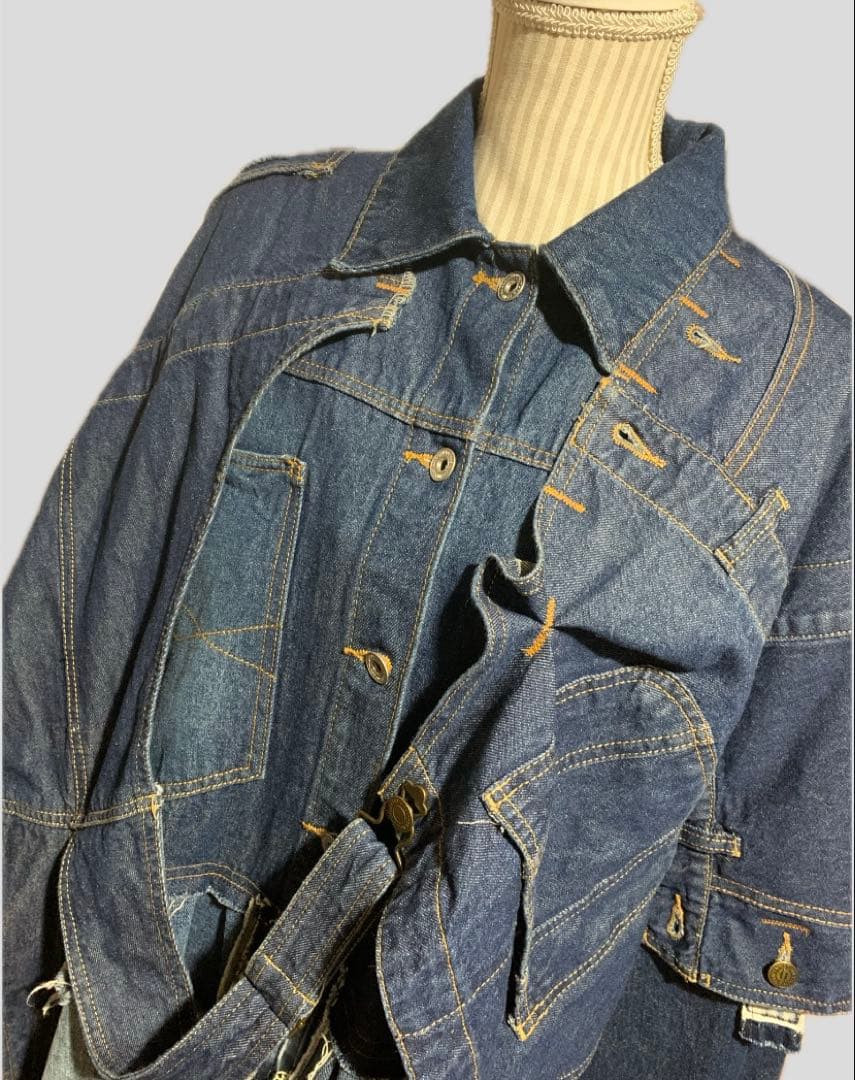 デニムリメイク‪☆こだりデザイン遊びコート‪( *´艸`)