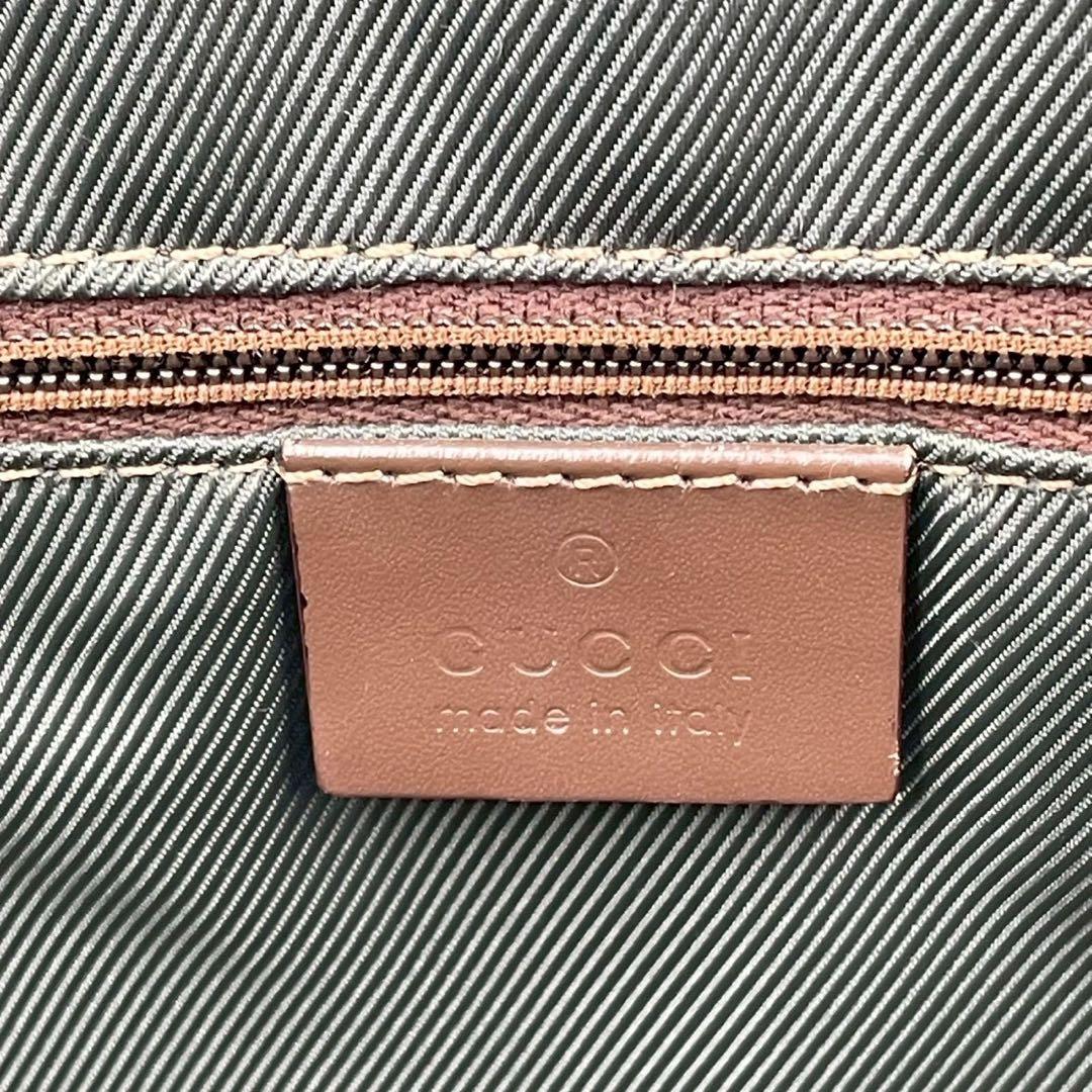 美品　グッチ　GGキャンバス　トートバッグ　A4対応　定番　総柄　ブラウン