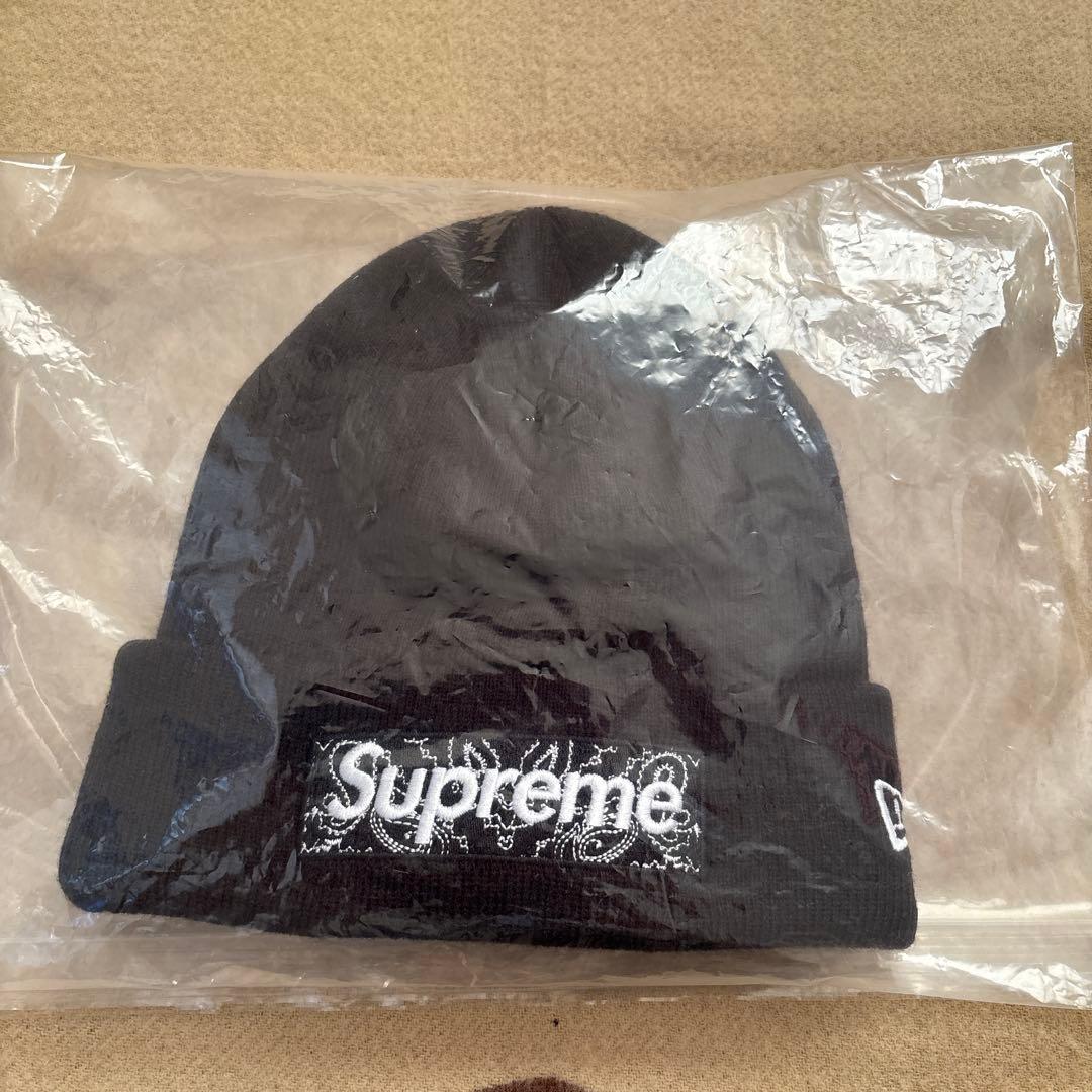 Supreme ニット帽 黒 未使用