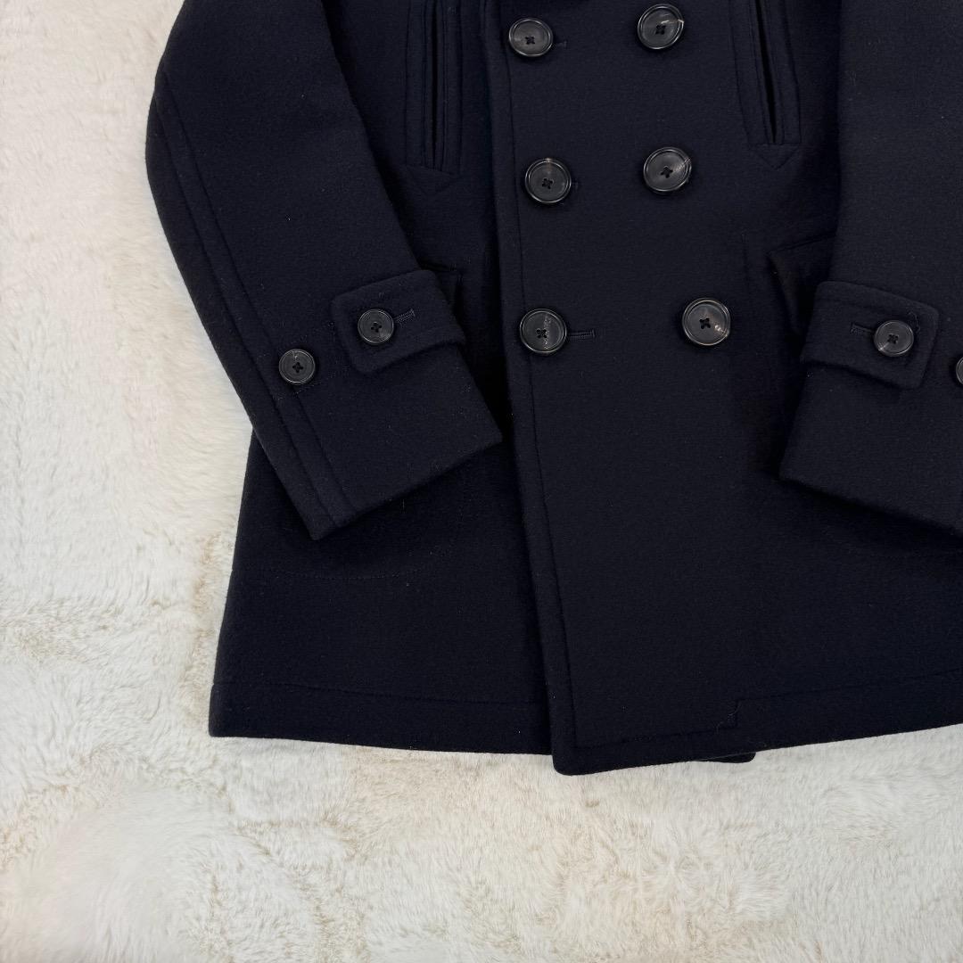 美品　SCYE BASICS　ウール　Pコート　３８サイズ　オフィス　紺