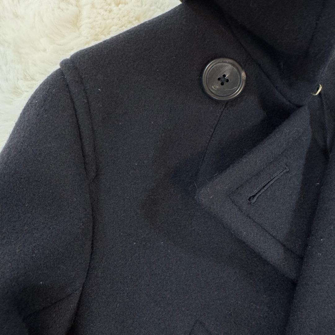 美品　SCYE BASICS　ウール　Pコート　３８サイズ　オフィス　紺