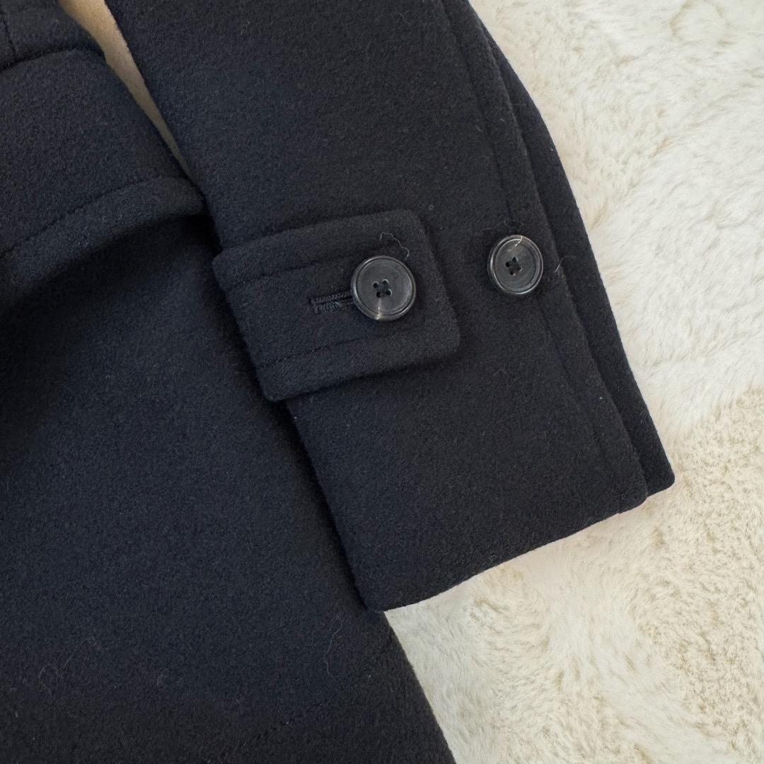 美品　SCYE BASICS　ウール　Pコート　３８サイズ　オフィス　紺