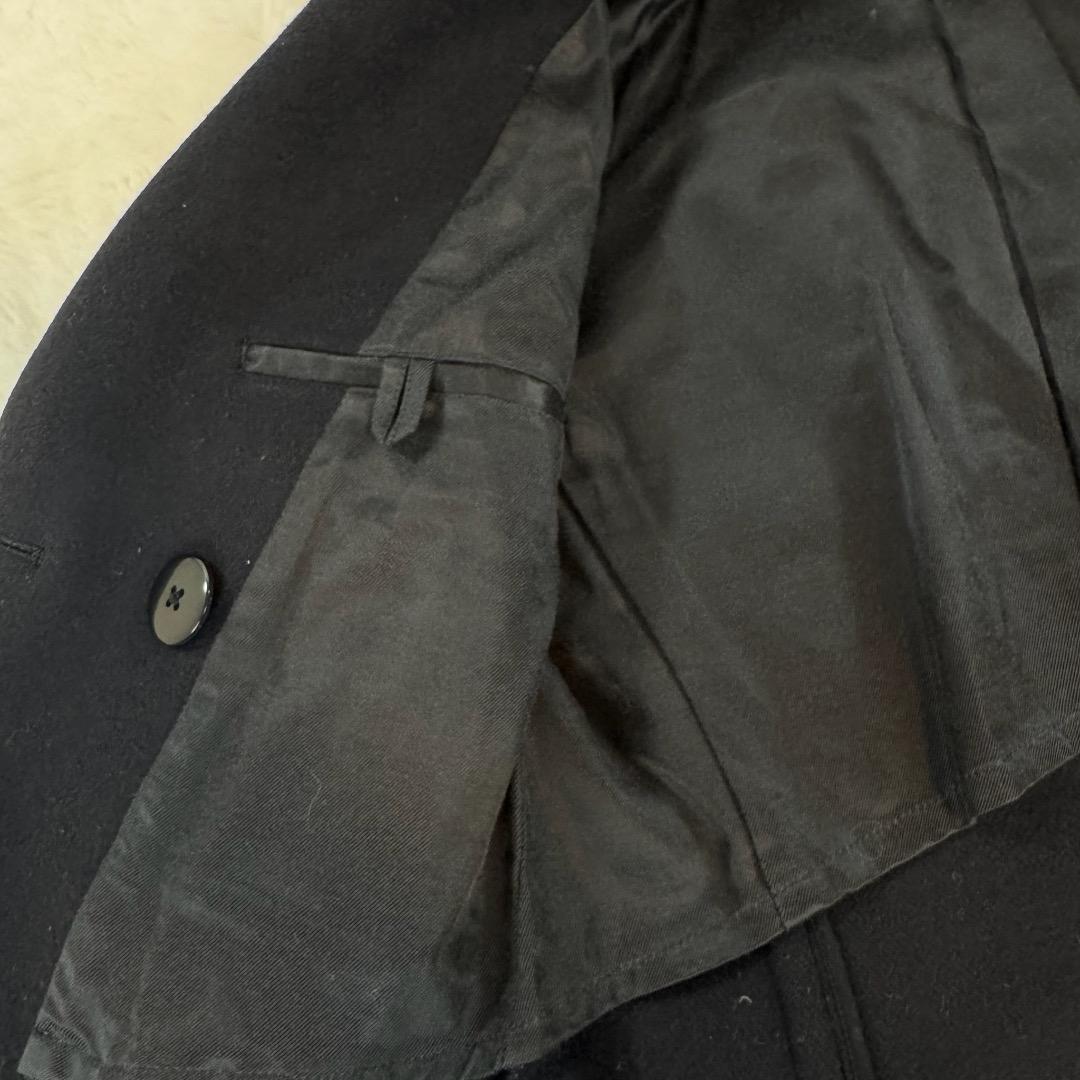 美品　SCYE BASICS　ウール　Pコート　３８サイズ　オフィス　紺