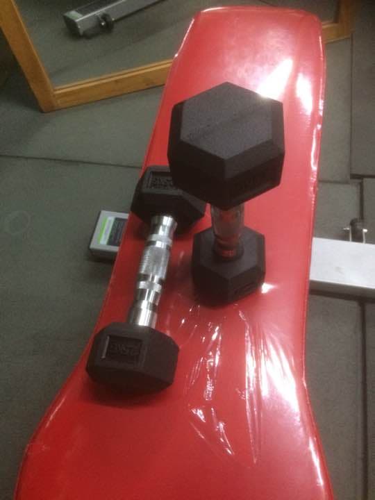 ラバーヘックスダンベル 5kg   10kg