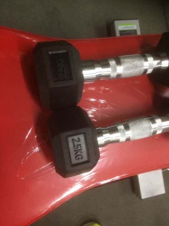 ラバーヘックスダンベル 5kg   10kg