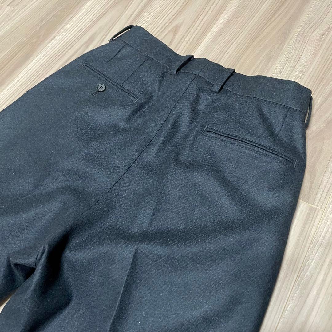 Cornier ウールカシミヤ ワイドスラックス サイズS 黒　美品