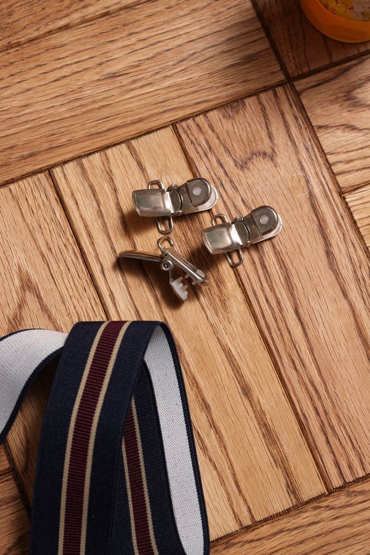  THURSTON ストライプ サスペンダー 35mm