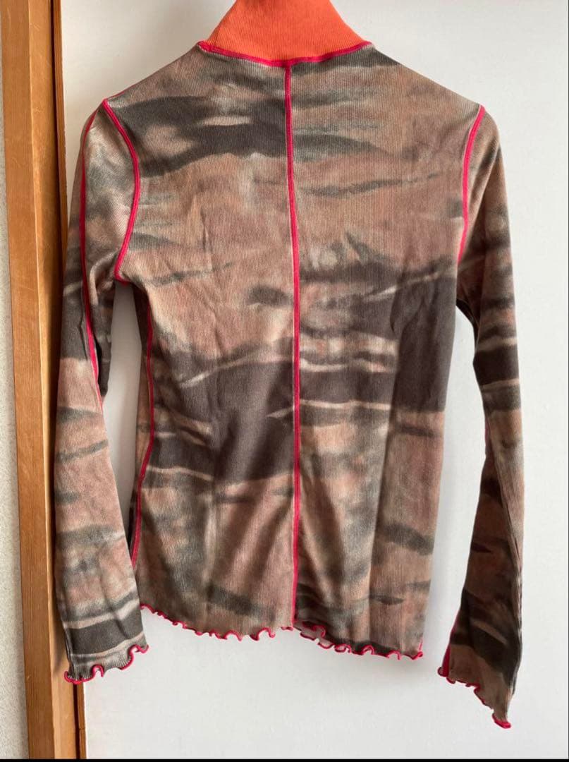 【新品】DIESEL ディーゼル オレンジ＆カーキカモフラ柄長袖カットソー