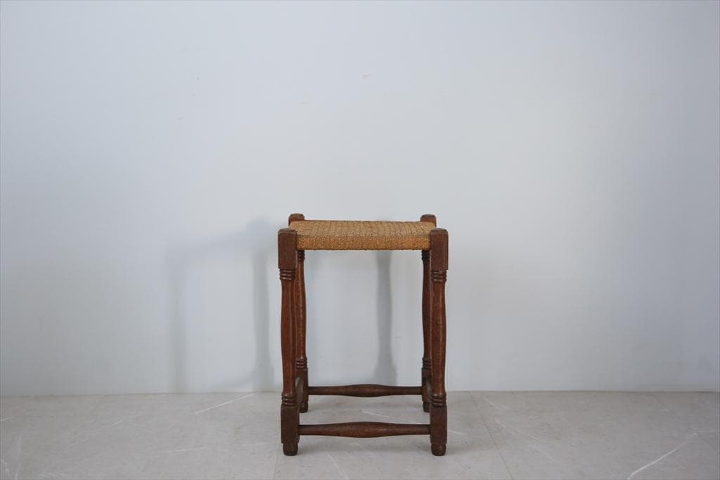 英国アンティーク木製スツール/腰掛けイス/チェア/ロープトップ(85-207)