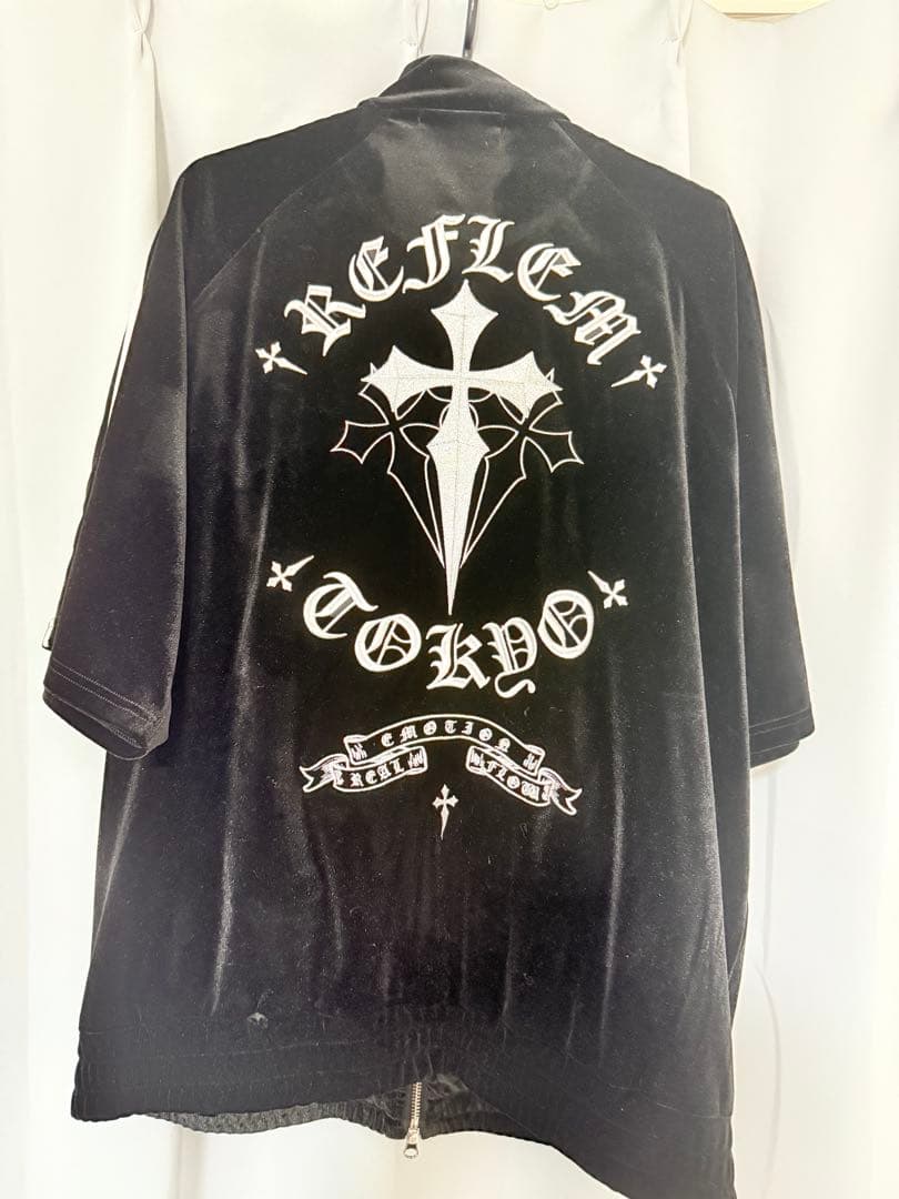 REFLEM クロス刺繍ベロアジャージ 上下セット