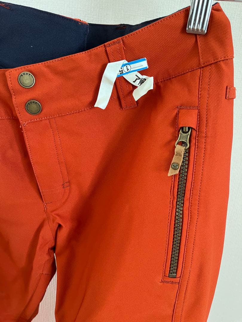 ROXY ネイビー 花柄 スノーボードジャケット　オレンジパンツ　2点セット