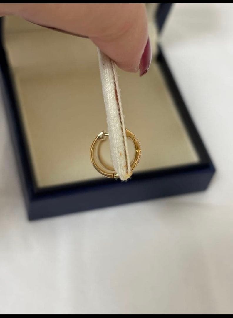 Vendome Aoyama k18 ループ ダイヤモンド ピアス