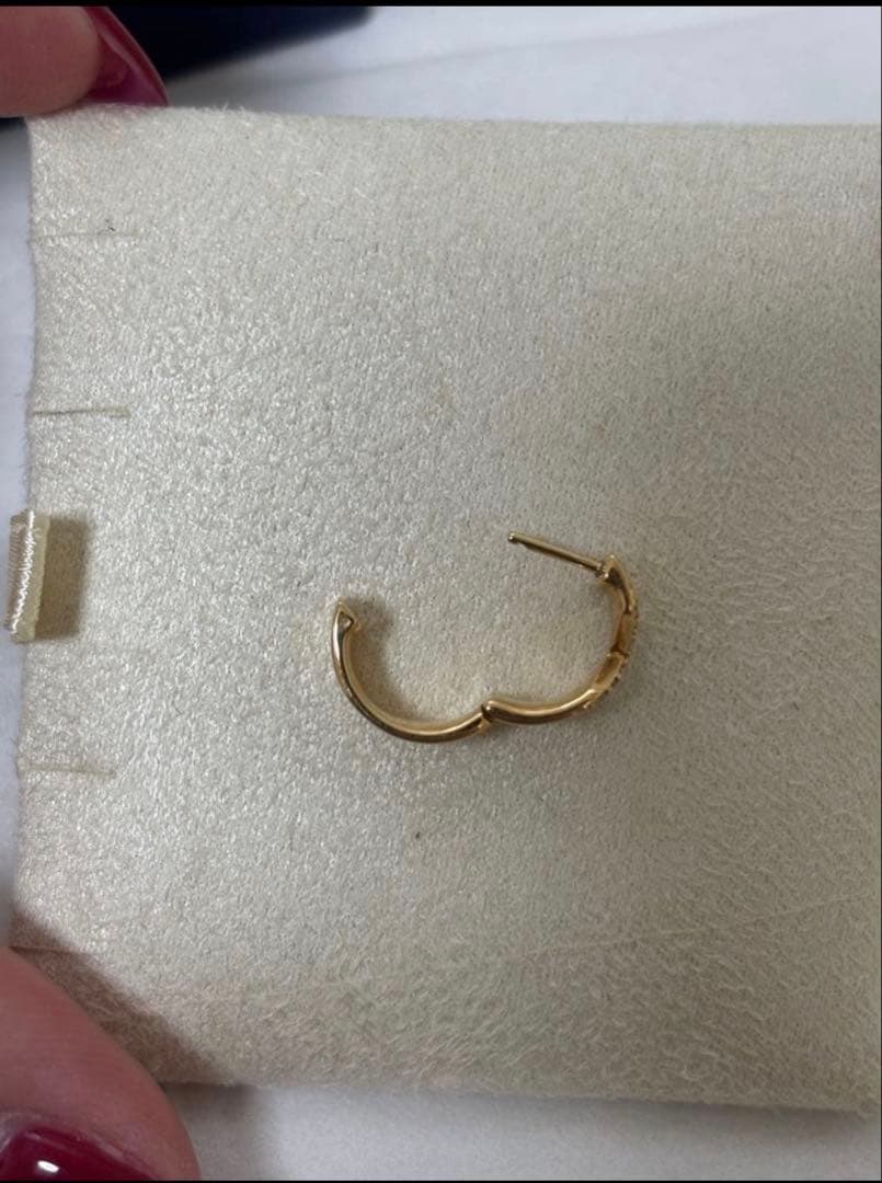 Vendome Aoyama k18 ループ ダイヤモンド ピアス