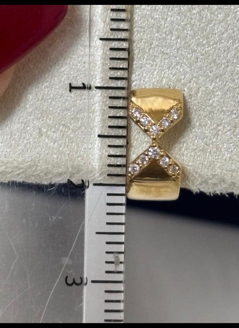 Vendome Aoyama k18 ループ ダイヤモンド ピアス