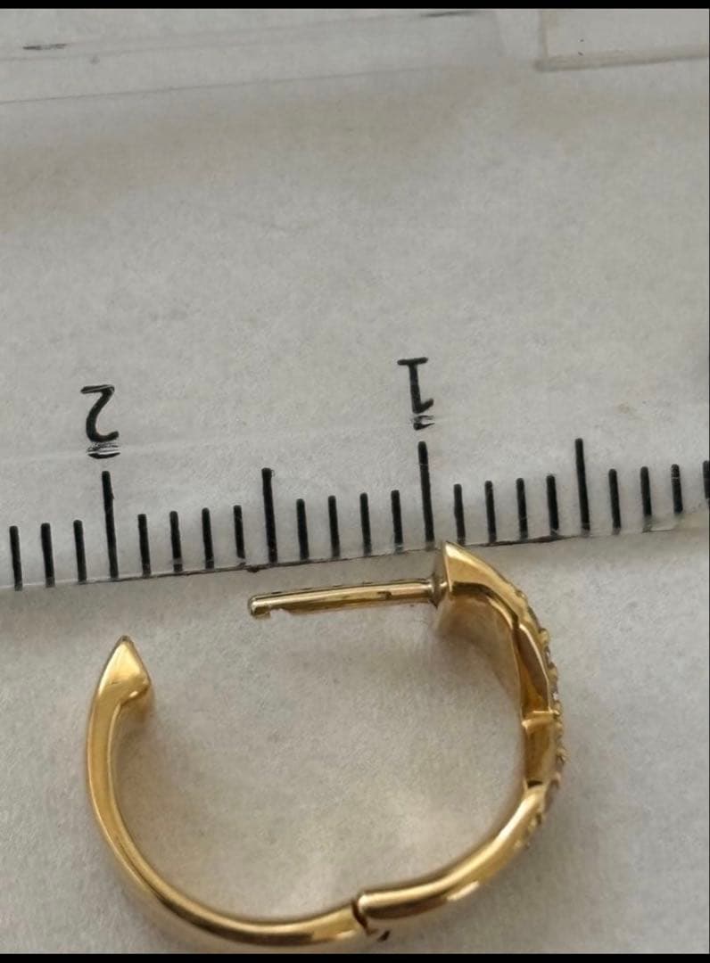 Vendome Aoyama k18 ループ ダイヤモンド ピアス