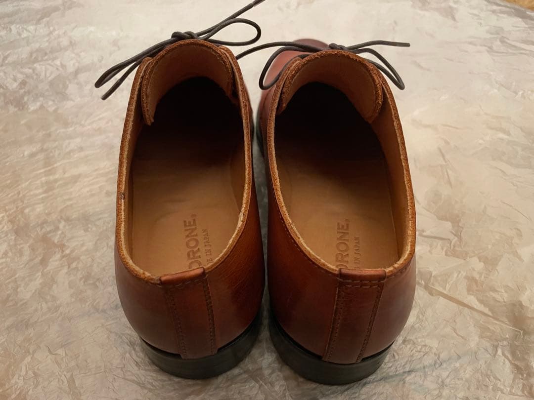 【美品】PADRONE パドローネ JACK 革靴 プレーントゥ キャメル 41