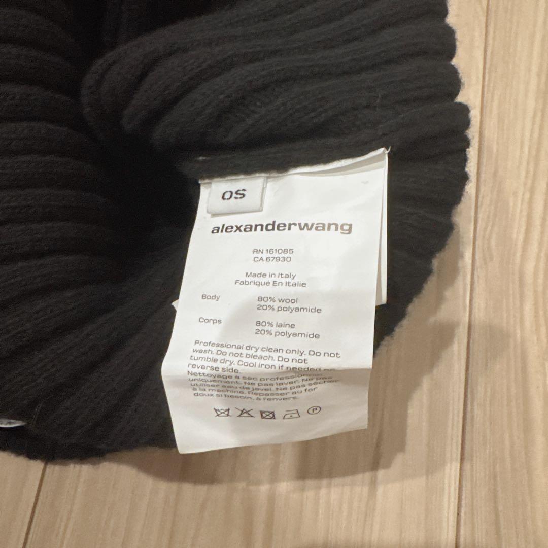 alexanderwang ニット帽 ビーニー 黒