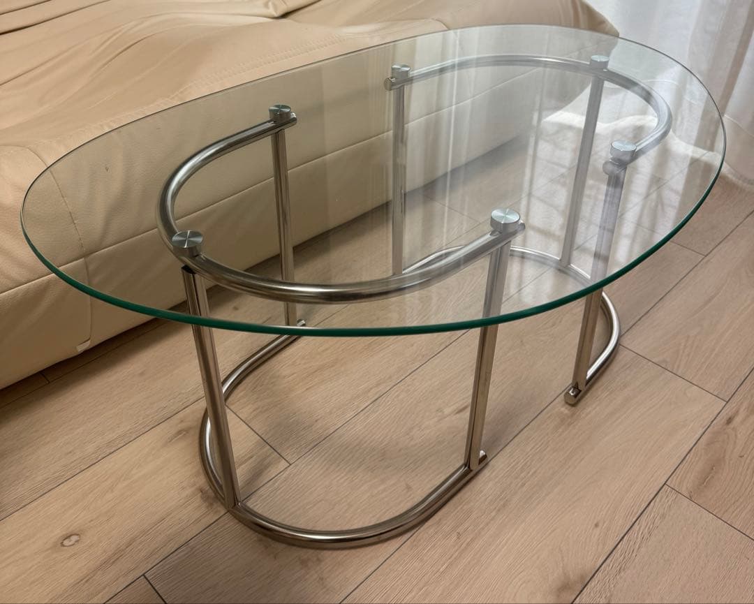 【美品】ローテーブル⚪︎ガラス板