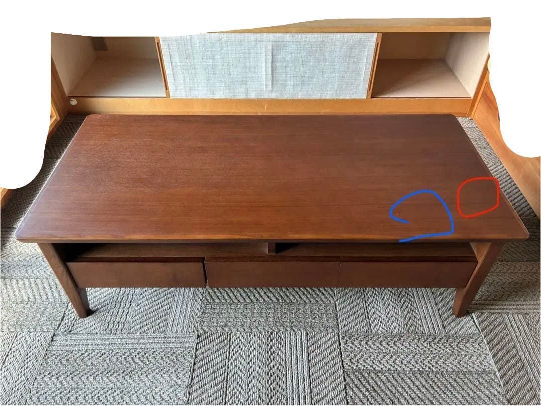 ニトリ　センターテーブル (ロレイン4-120 ）ミドルブラウン