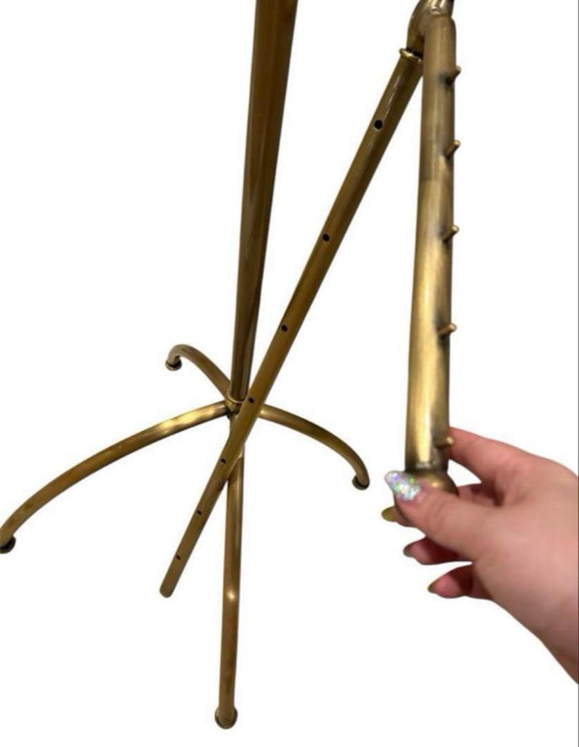 ハンガーラック　傾斜ハンガー　高さ可変　アンティークゴールド②