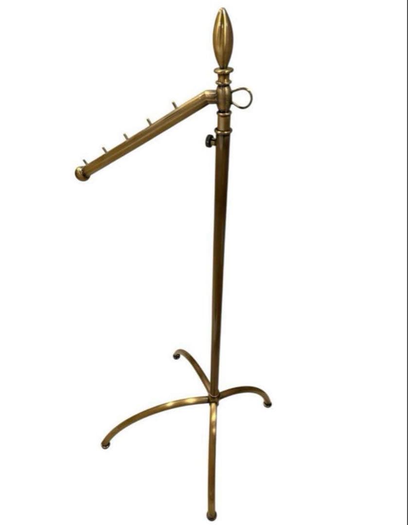 ハンガーラック　傾斜ハンガー　高さ可変　アンティークゴールド②