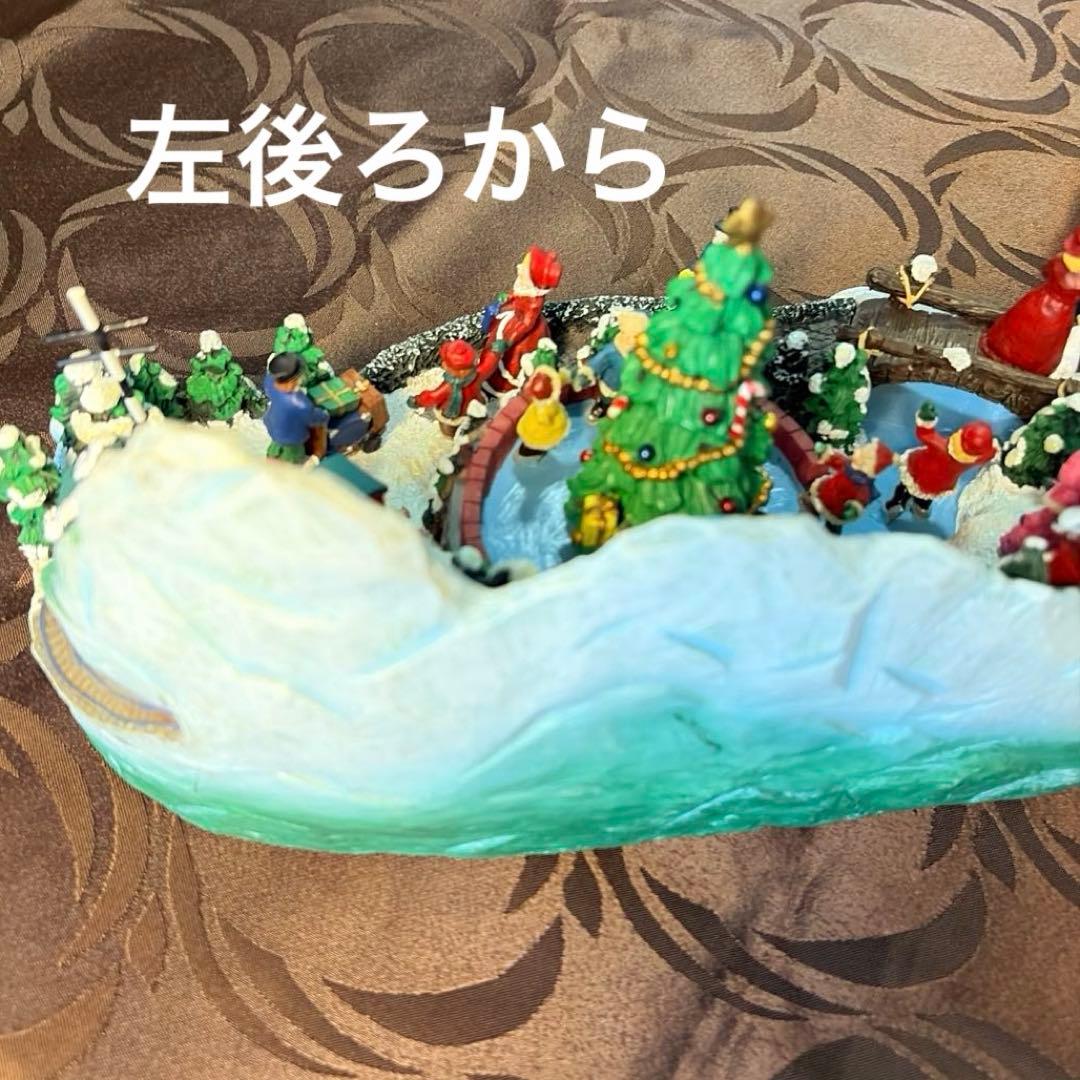 ークリスマスビレッジー 【極美品】 48cm特大輸入オブジェ オルゴール♪