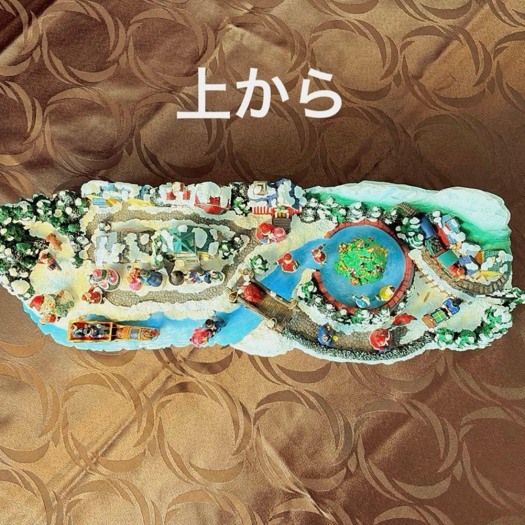 ークリスマスビレッジー 【極美品】 48cm特大輸入オブジェ オルゴール♪