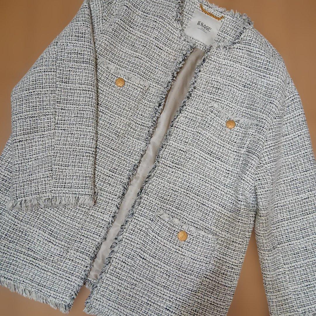 HANA　　GIOLICA　BIG ツイードジャケット レサージュ