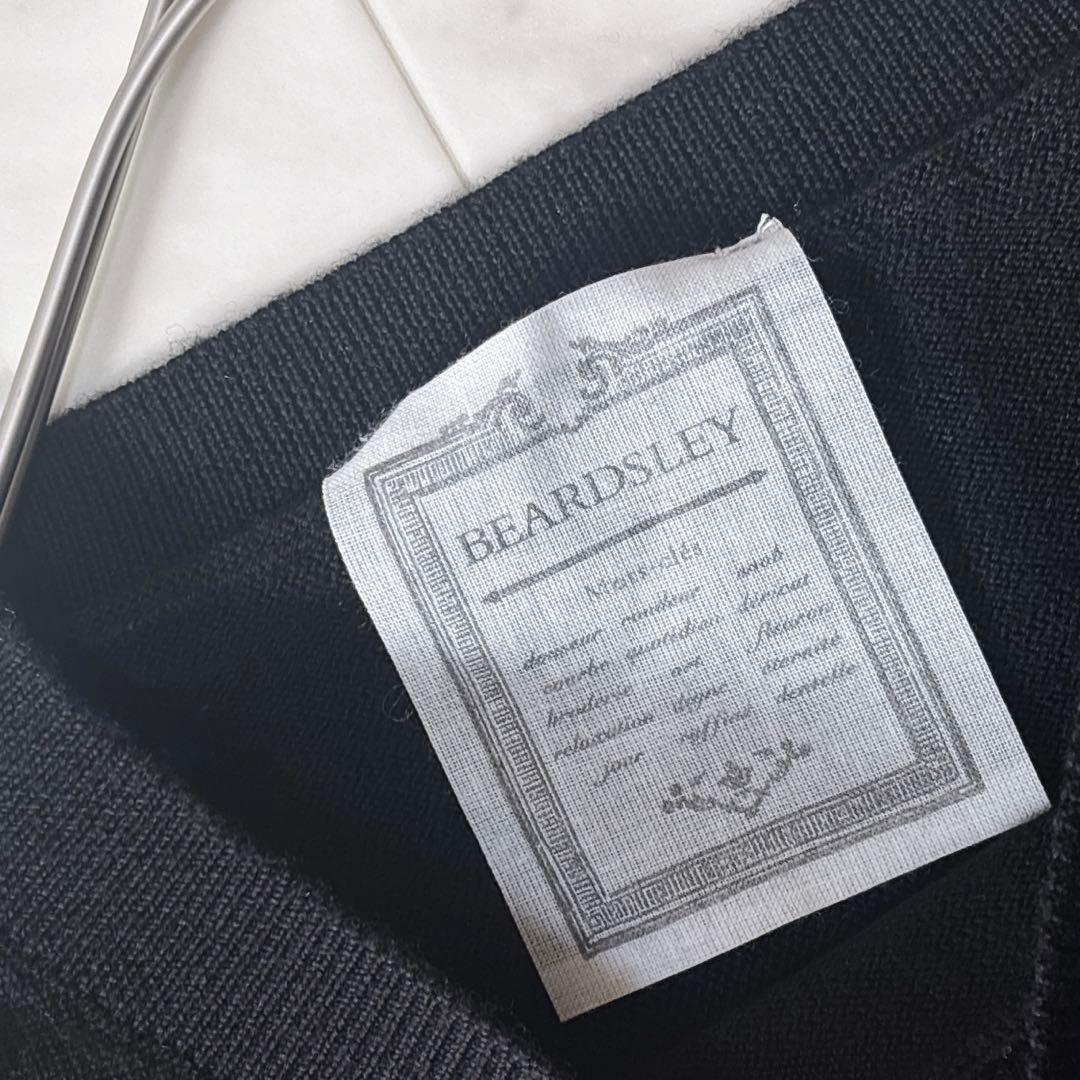 美品 ビアズリー 23AW ニットチュールマルワンピース ドッキング ふわり