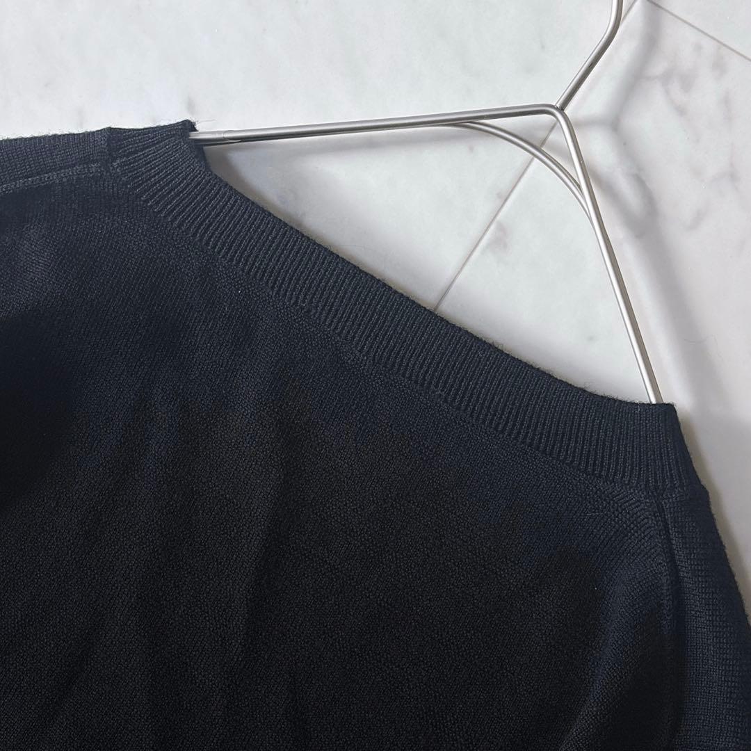 美品 ビアズリー 23AW ニットチュールマルワンピース ドッキング ふわり