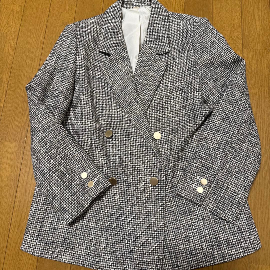 新品未使用 ミラオーウェン ツイードテーラードジャケット 0サイズ