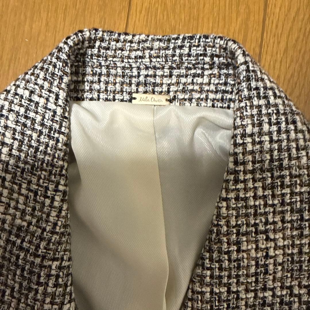 新品未使用 ミラオーウェン ツイードテーラードジャケット 0サイズ