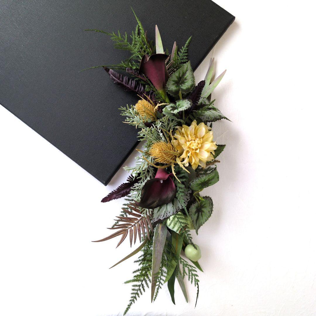 アーティフィシャルフラワー　3way フラワーアレンジ　スワッグ　4品