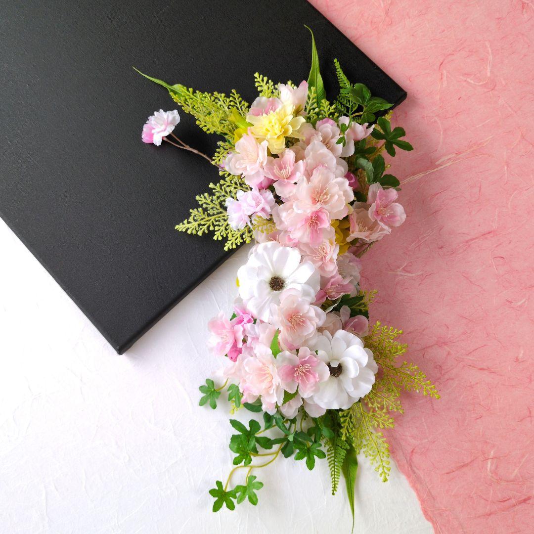 アーティフィシャルフラワー　3way フラワーアレンジ　スワッグ　4品