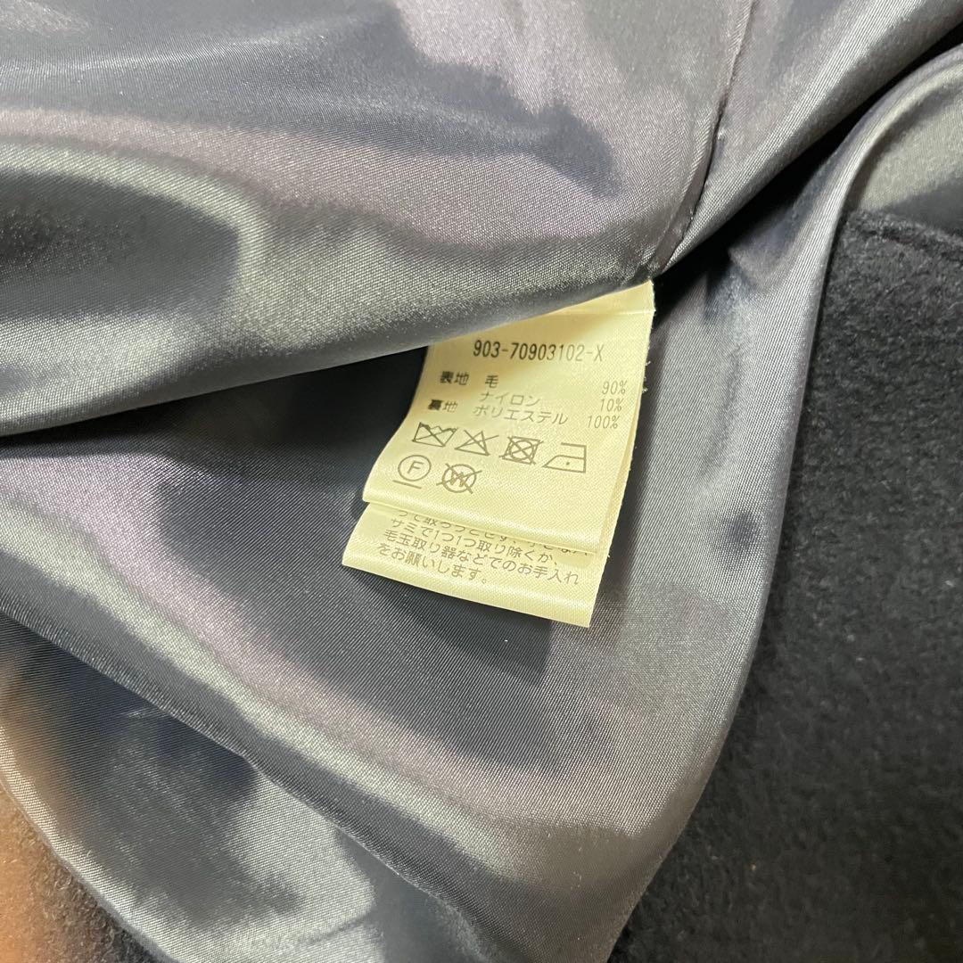 北欧 暮らしの道具店 3WAYアレンジ襟のかろやかチェスターコート ネイビー