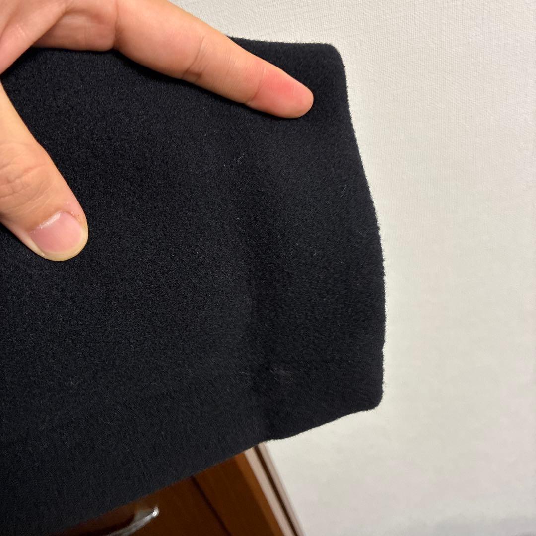 CLANE 黒 ダブルブレスト チェスターコート