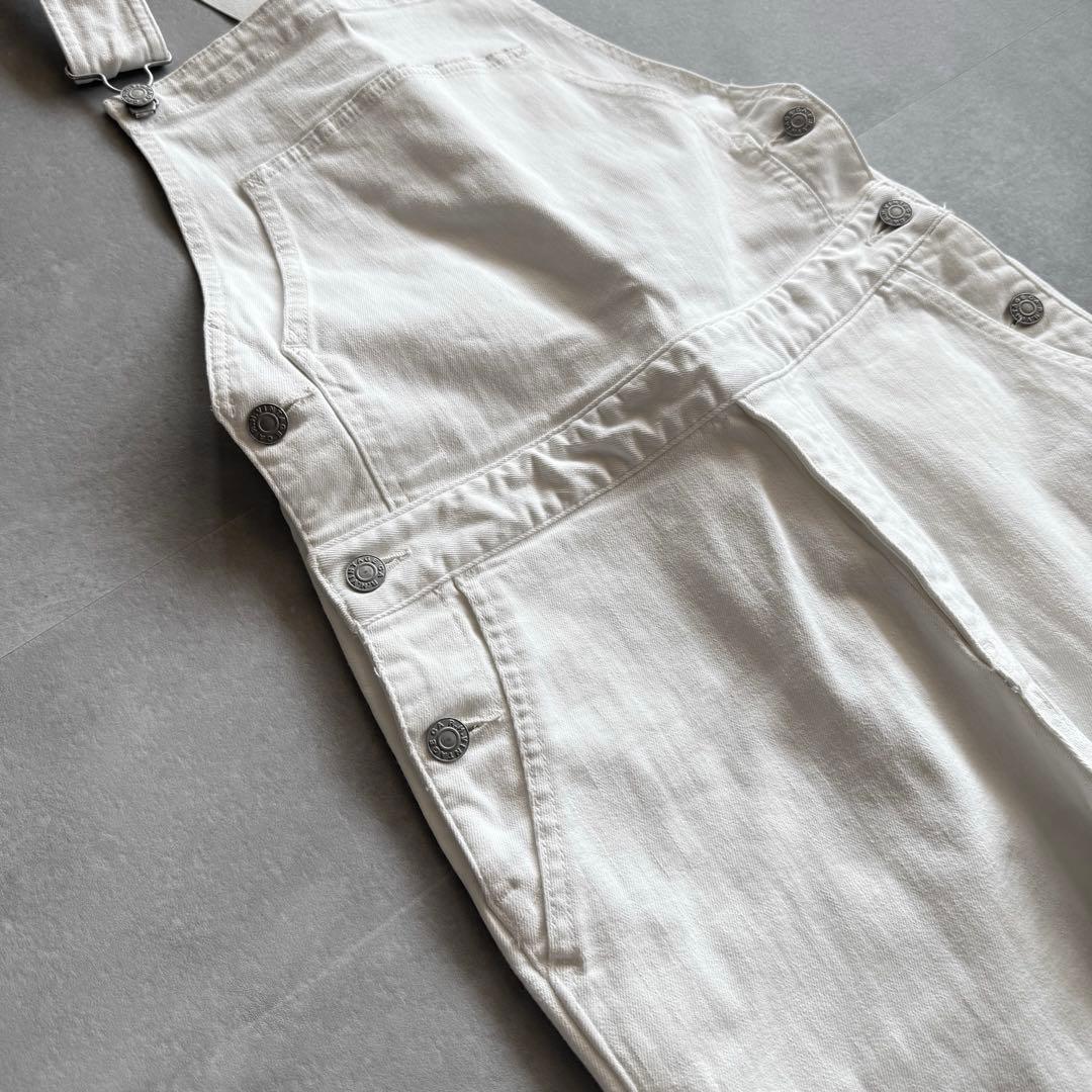 【美品✨】RonHerman オーバーオール　ホワイトデニム　オールインワン