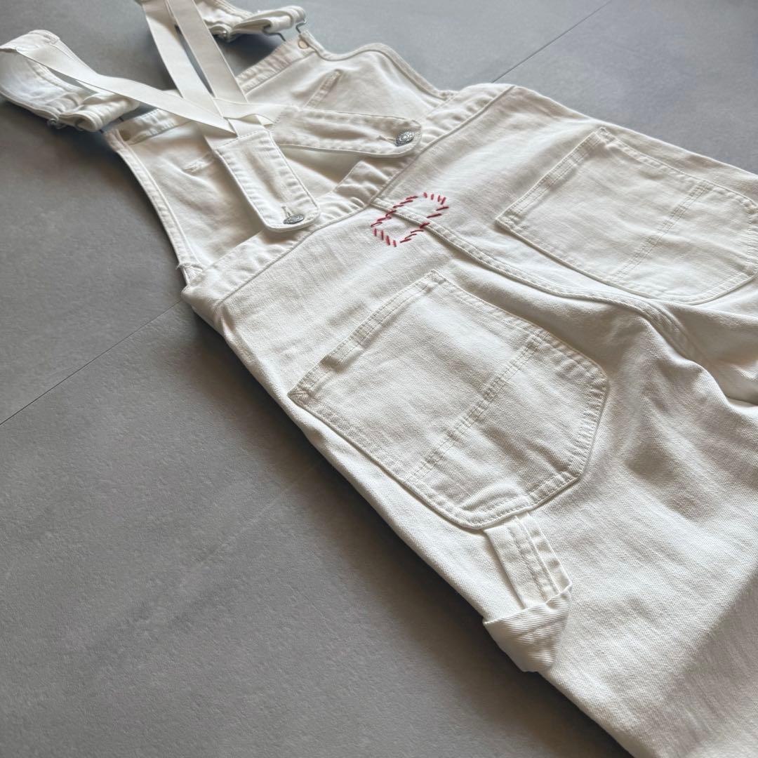 【美品✨】RonHerman オーバーオール　ホワイトデニム　オールインワン