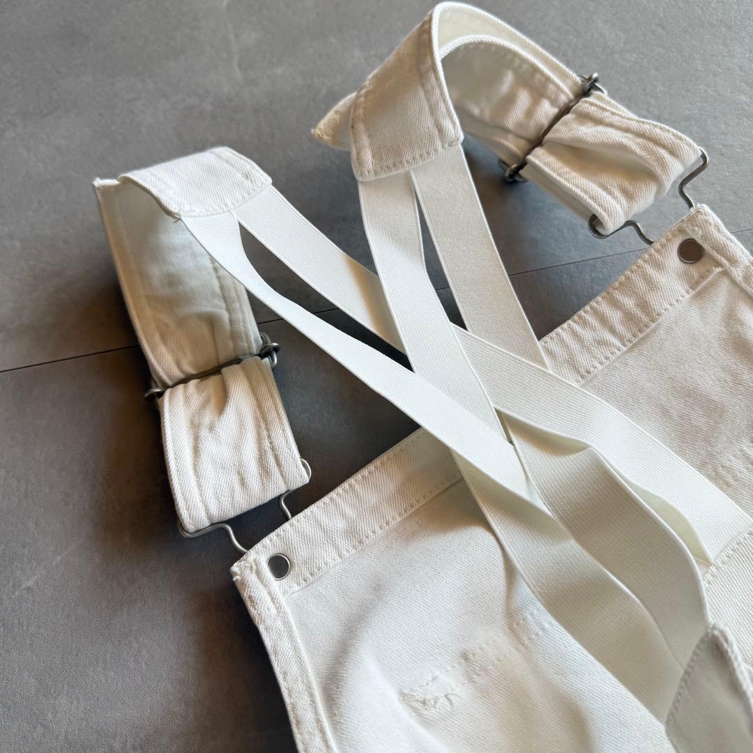 【美品✨】RonHerman オーバーオール　ホワイトデニム　オールインワン