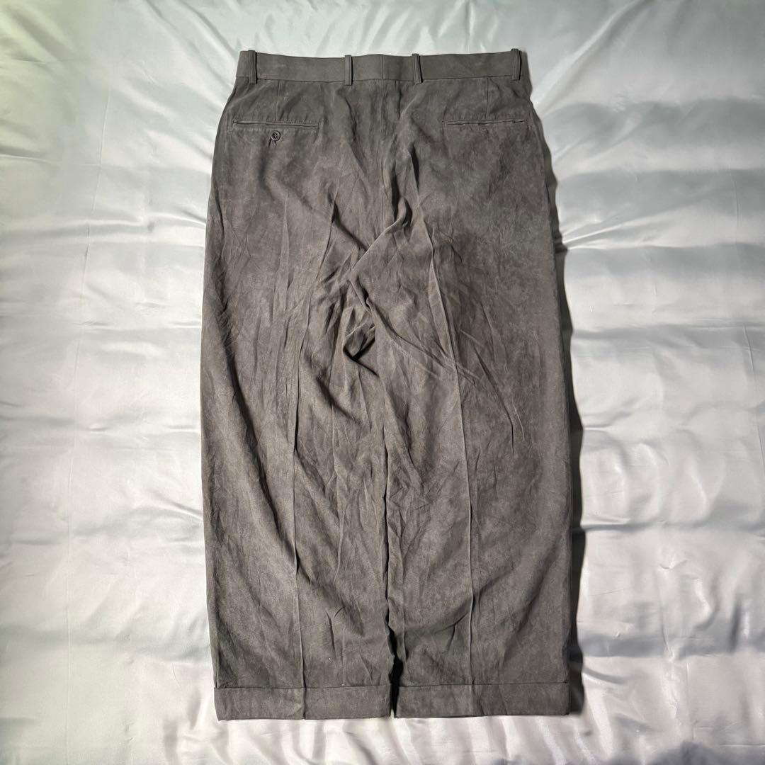 【希少タイプ】 90s vintage ツータック スエード ワイドスラックス