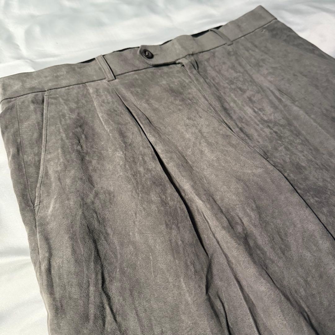 【希少タイプ】 90s vintage ツータック スエード ワイドスラックス