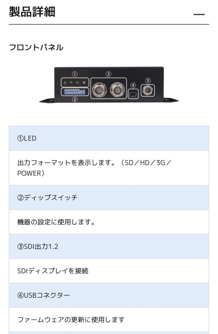 VPC-HS2EA HDMI to SDIコンバーター アップ・ダウンコンバート