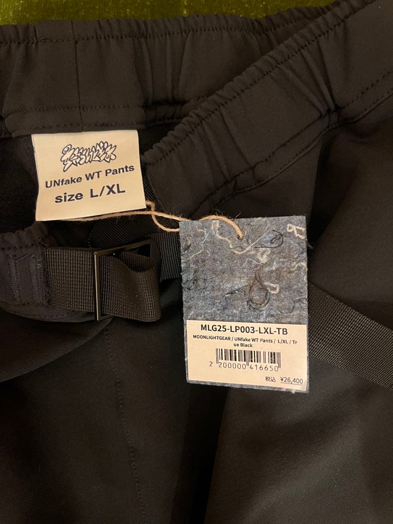 本日発送！新品　UNfake WT Pants L/XL true black