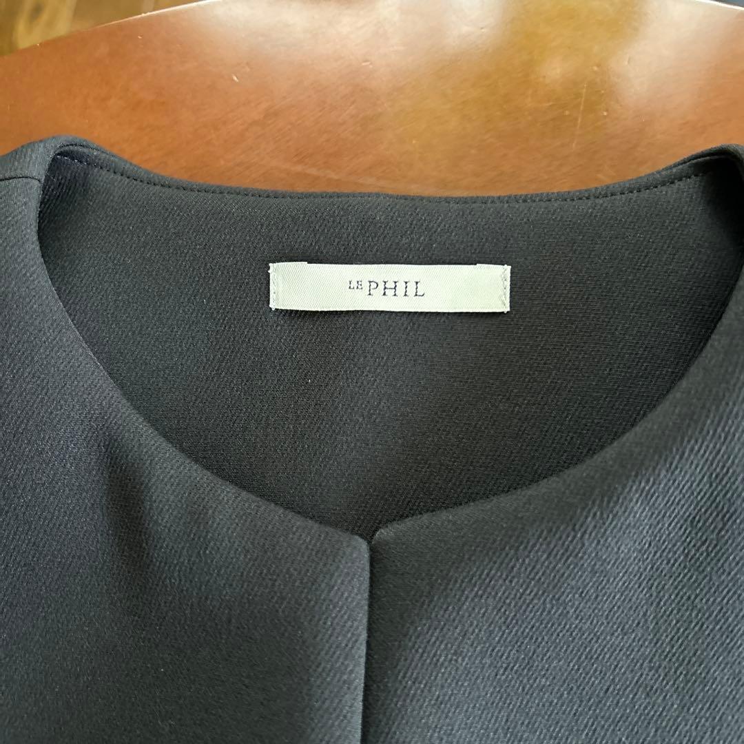 LE PHIL ノースリーブチュニック ブラック