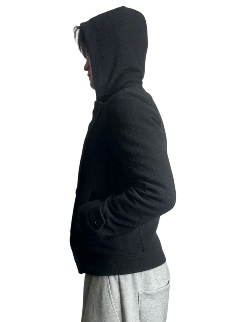 ジャケット・アウター hooded napoleon wool jacket