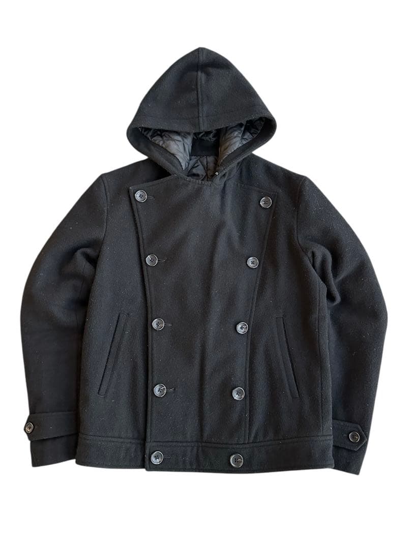 ジャケット・アウター hooded napoleon wool jacket