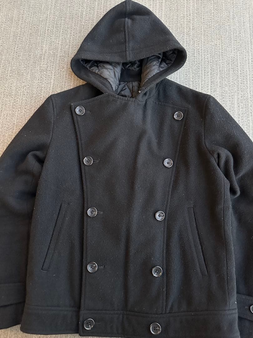 ジャケット・アウター hooded napoleon wool jacket