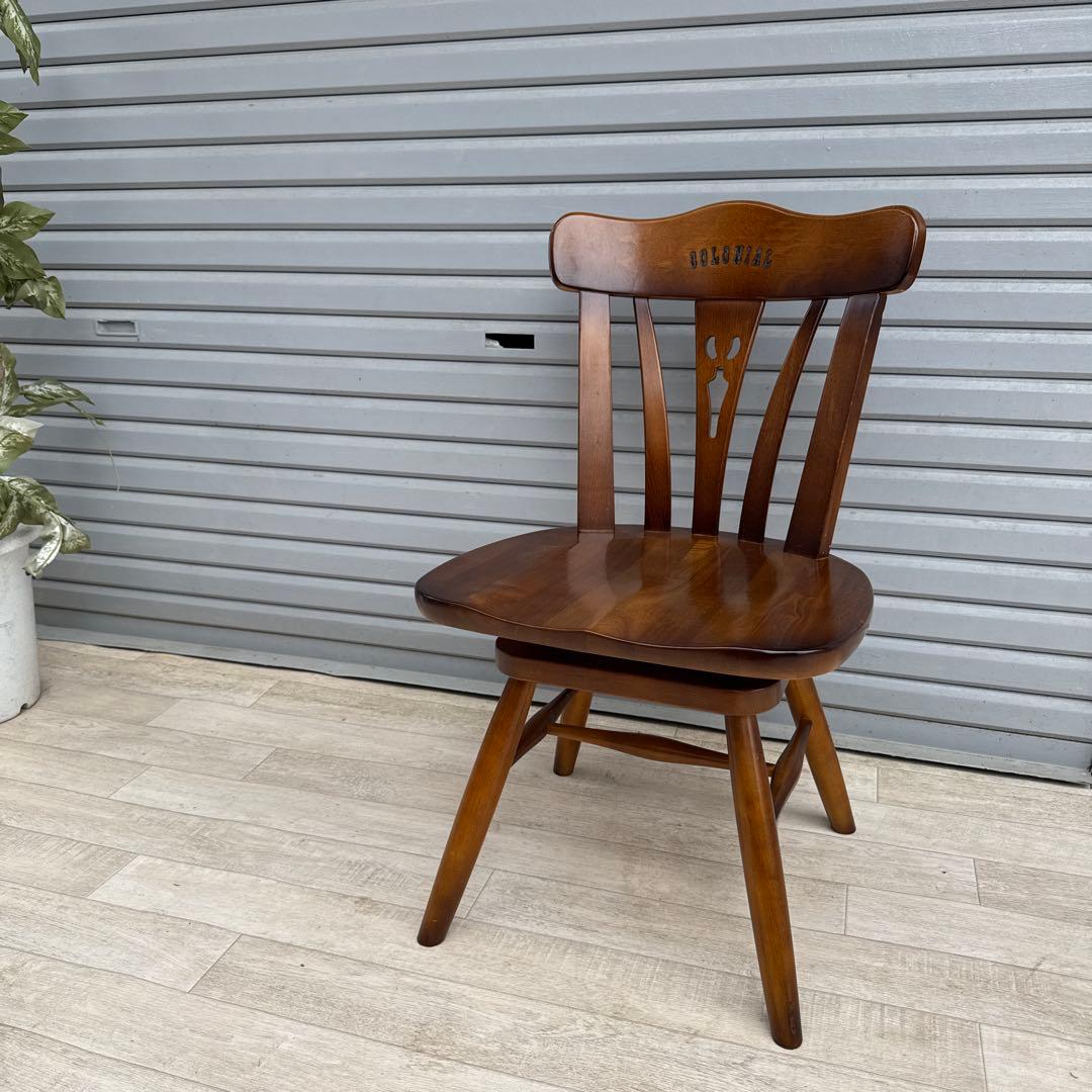 karimoku 「コロニアル」 回転式チェア 　ダイニングチェア カリモク③