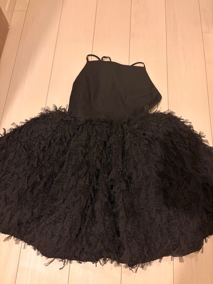 bibiy 黒 ミニフレアドレス