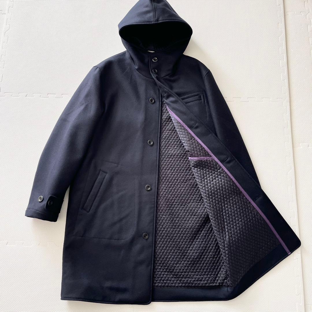 美品 Paul Smith コレクション 22AW ウールフーデッドコート L